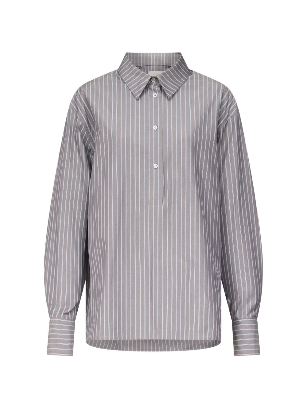 COLTON Cotton poplin shirt COLTON TAUPE/BLUE TAUPE/BLUE LOULOU DE SAISON 
