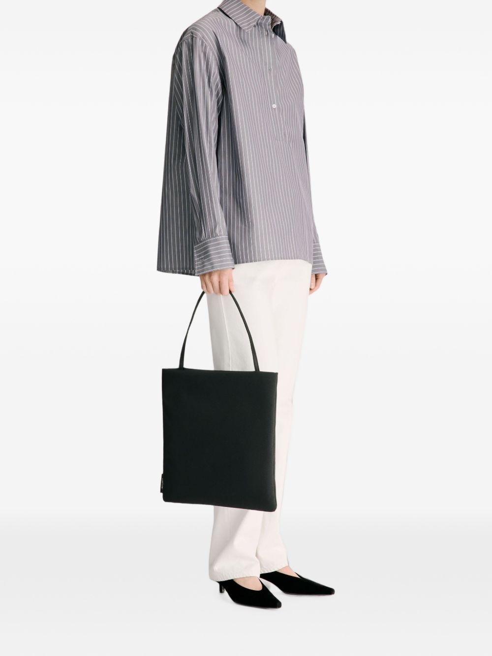 COLTON Cotton poplin shirt COLTON TAUPE/BLUE TAUPE/BLUE LOULOU DE SAISON 