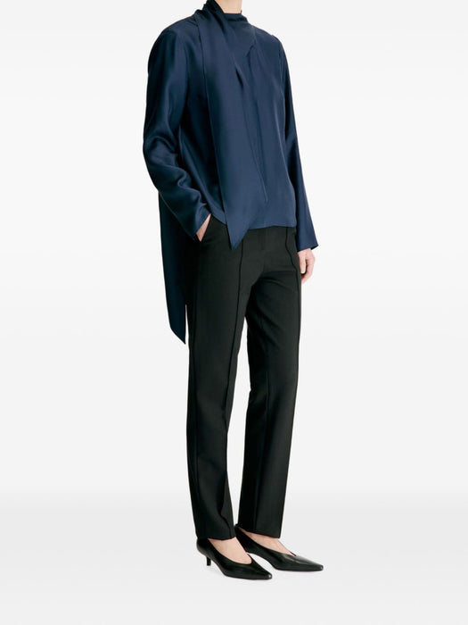 GALA Silk twill scarf top GALA NAVY NAVY LOULOU DE SAISON 