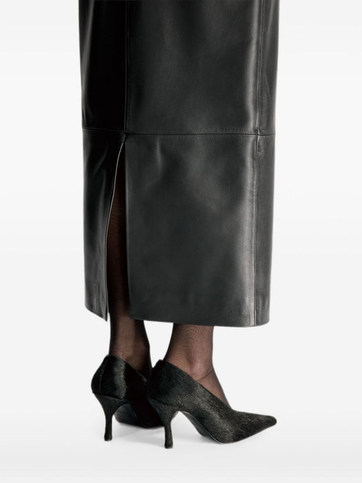 INGA Leather maxi skirt INGA BLACK BLACK LOULOU DE SAISON 