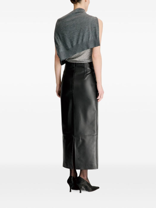 INGA Leather maxi skirt INGA BLACK BLACK LOULOU DE SAISON 