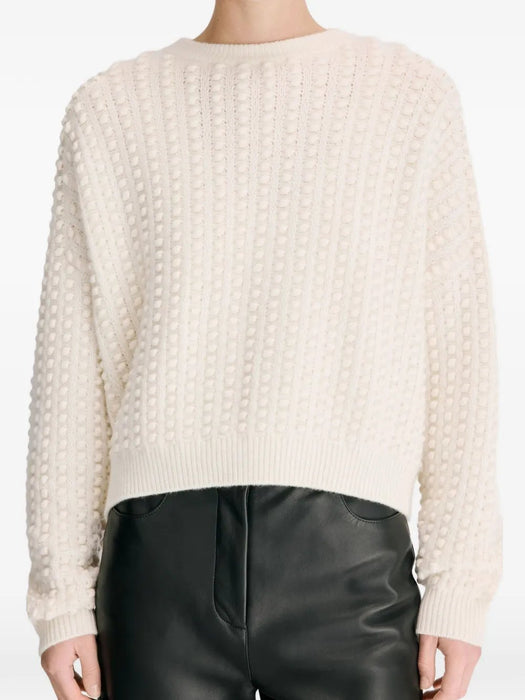 Rolf bubble-stitch cashmere jumper ROLF IVORY IVORY LOULOU DE SAISON 