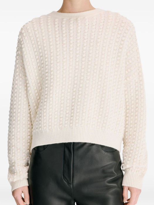 Rolf bubble-stitch cashmere jumper ROLF IVORY IVORY LOULOU DE SAISON 
