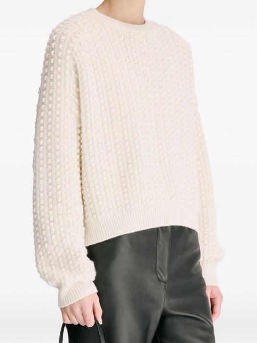 Rolf bubble-stitch cashmere jumper ROLF IVORY IVORY LOULOU DE SAISON 