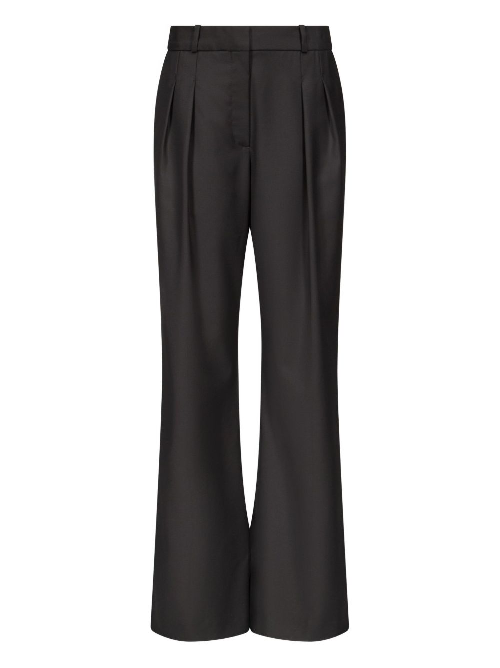 SBIRU LDS Virgin wool pleated trousers SBIRU LDS BLACK BLACK LOULOU DE SAISON 