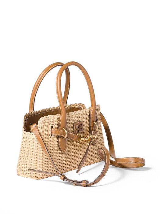 Aventure wicker handbag 5BA311 VOOO ABVUF0KFZ MIU MIU 
