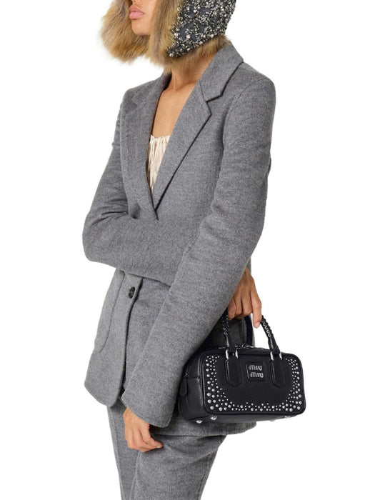 Arcadie studded leather bag 5BB142 V OB1 2ZSQF0002 MIU MIU 