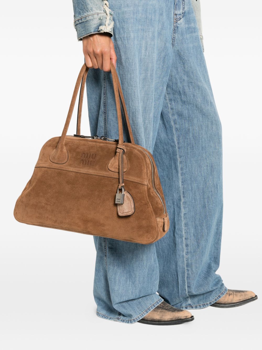 Vivant Suede Shoulder Bag 5BB196 V OOO 2CSSF0324 MIU MIU 