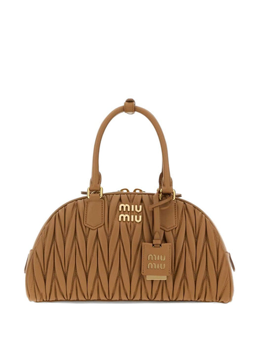 Arcadie Matelassé Nappa Leather Bag 5BB197 VOOO AN88F098L MIU MIU 