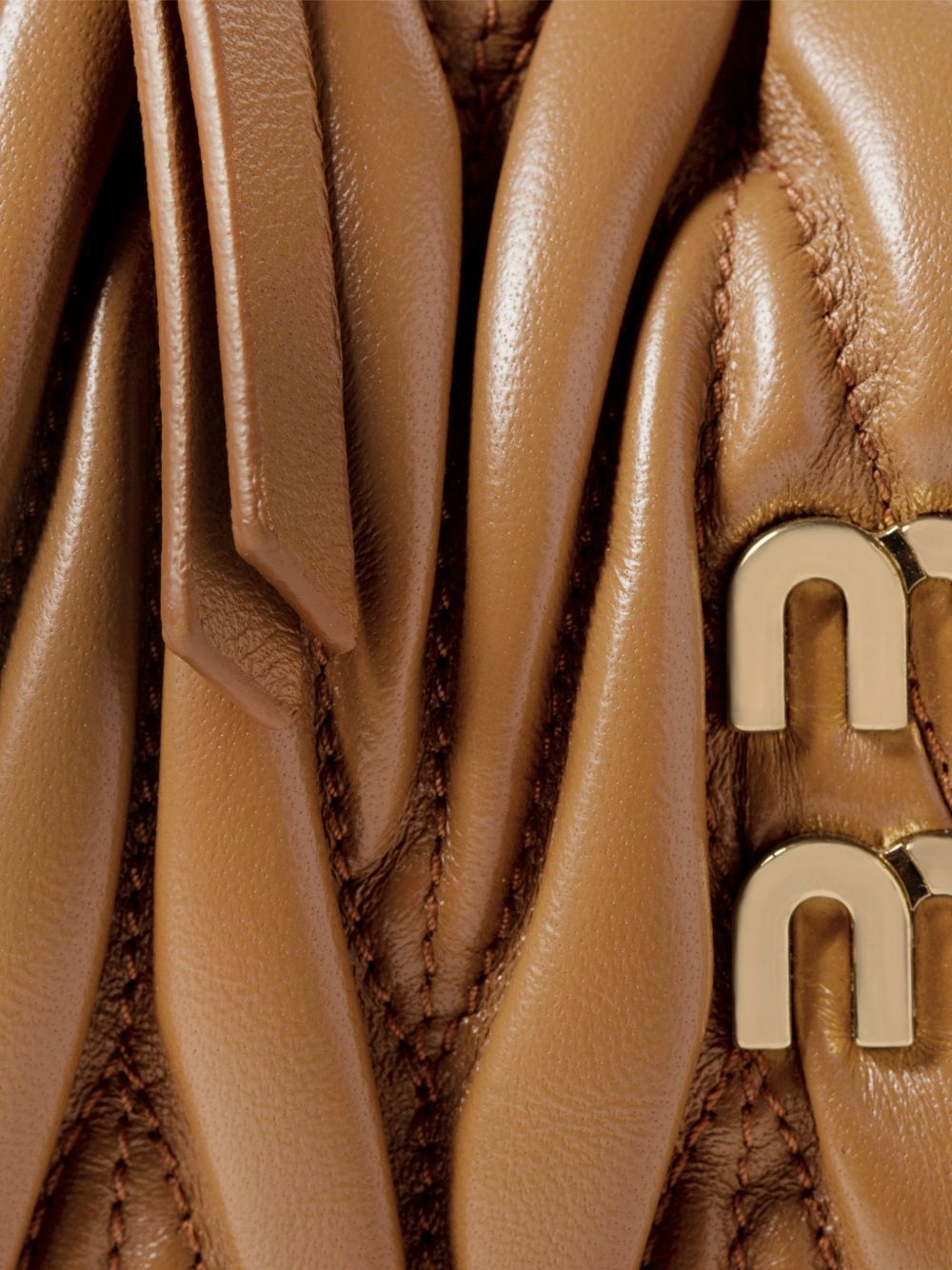 Wander matelassé nappa leather hobo bag 5BC125 VOOY AN88F098L MIU MIU 