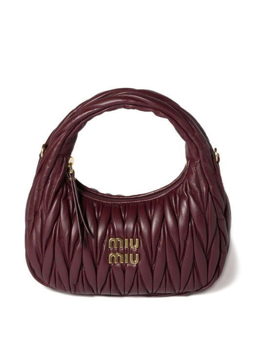 Wander matelassé nappa leather hobo bag 5BC125 V OOYAN88F0007 MIU MIU 
