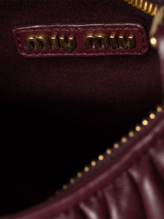 Wander matelassé nappa leather hobo bag 5BC125 V OOYAN88F0007 MIU MIU 