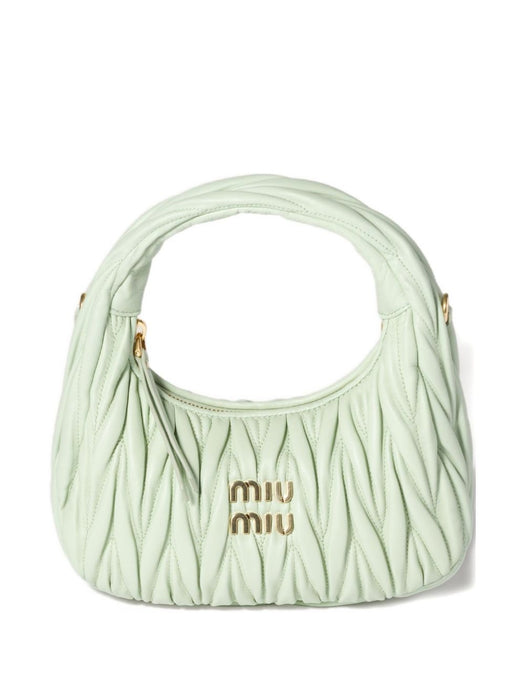 Wander matelassé nappa leather hobo bag 5BC125 V OOY AN88F0934 MIU MIU 