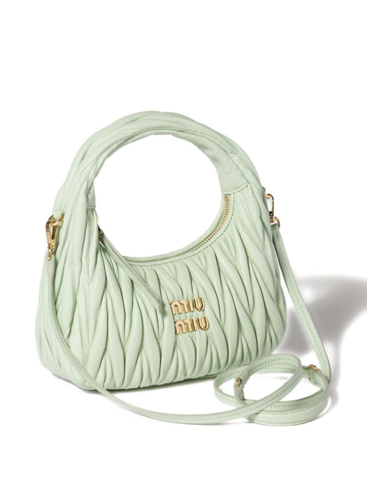 Wander matelassé nappa leather hobo bag 5BC125 V OOY AN88F0934 MIU MIU 