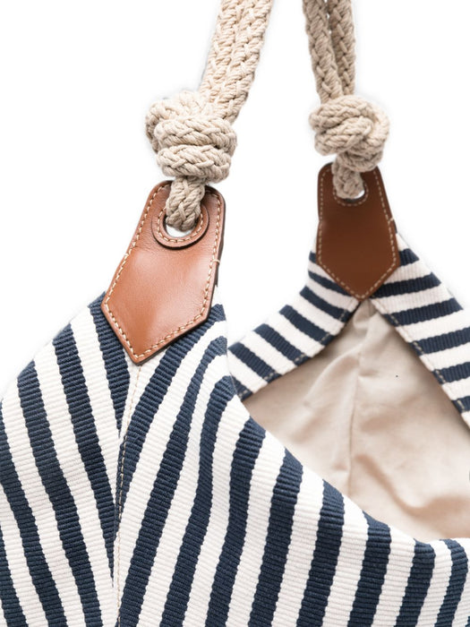 Striped rope-handle shoulder bag 5BE107 V ILO 2I0GF0B9P MIU MIU 