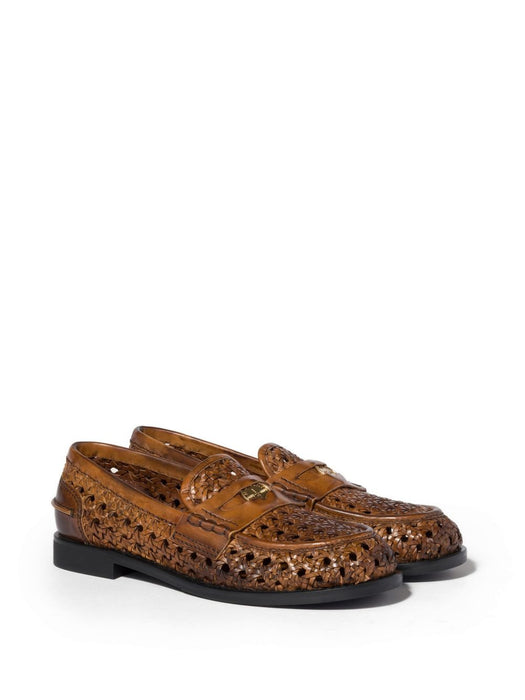 Woven leather loafers 5D683E F 015 3ZN7F0046 MIU MIU 