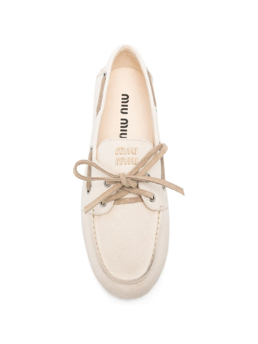 Lace-up boat shoes 5D687E F 005 BVCF0379 MIU MIU 