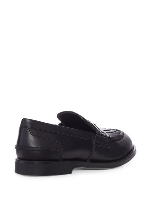 Fringed logo-detail loafers 5D747E F 020 5ODF0002 MIU MIU 