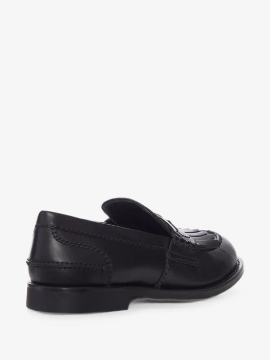 Fringed logo-detail loafers 5D747E F 020 5ODF0002 MIU MIU 