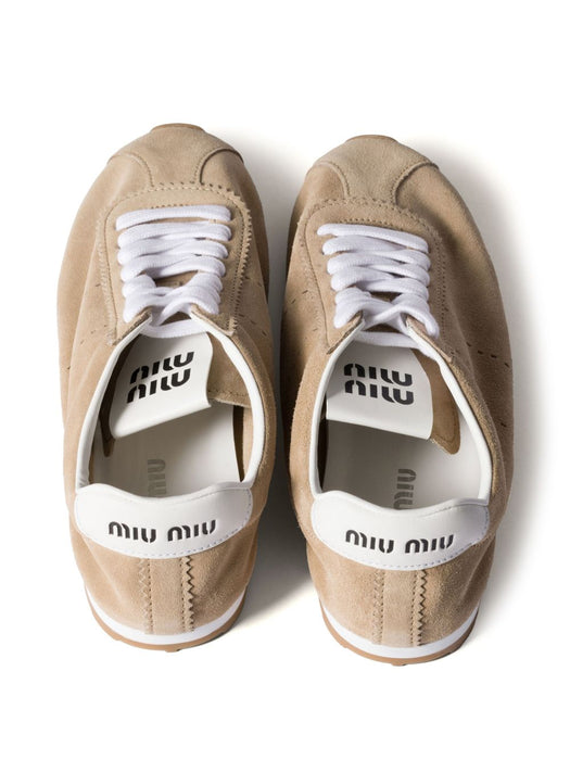 Plume suede sneakers 5E114E F005 054F0F24 MIU MIU 