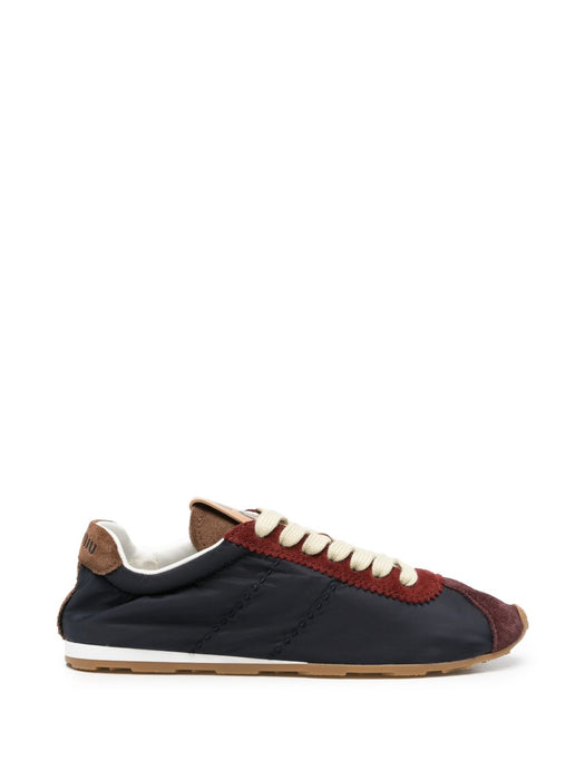 Plume technical fabric and suede sneakers<BR/> 5E114E FD005 LQ0F041L MIU MIU 