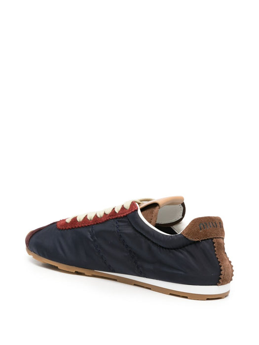 Plume technical fabric and suede sneakers<BR/> 5E114E FD005 LQ0F041L MIU MIU 