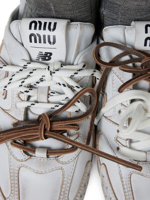 New Balance X Miu Miu 530 SL deco calf leather mules 5E333E F005 3G48F0009 MIU MIU 
