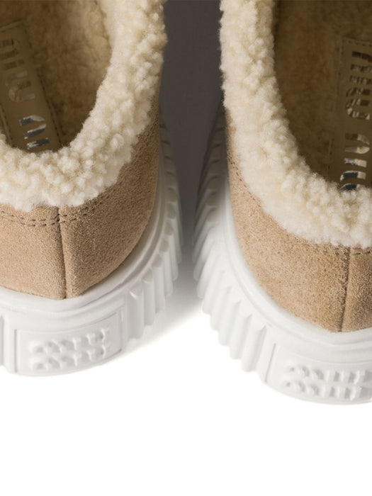 Suede and shearling sneakers 5E389E F ZF05 Z0GF0F24 MIU MIU 