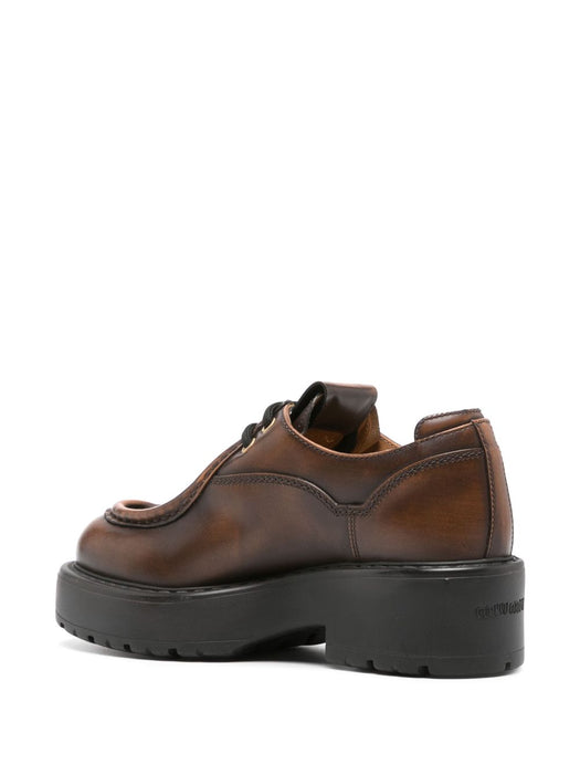 Logo-patch leather loafers 5E964D F 055 3KY8F0038 MIU MIU 
