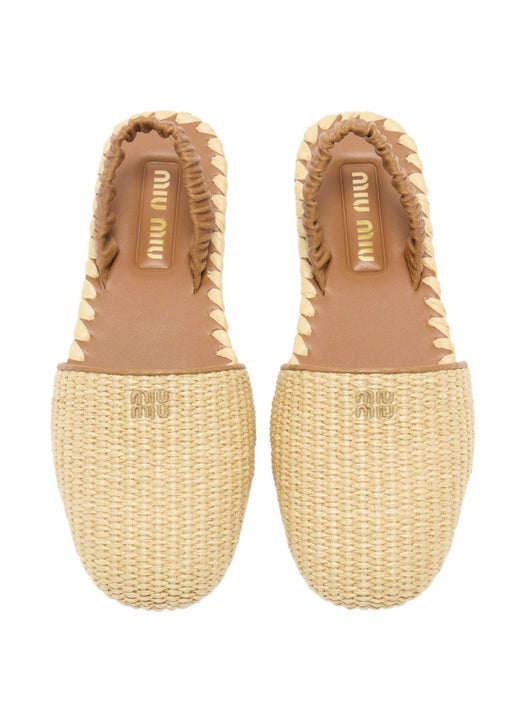 Woven slingback sandals 5F713E F 005 3LOMF0018 MIU MIU 