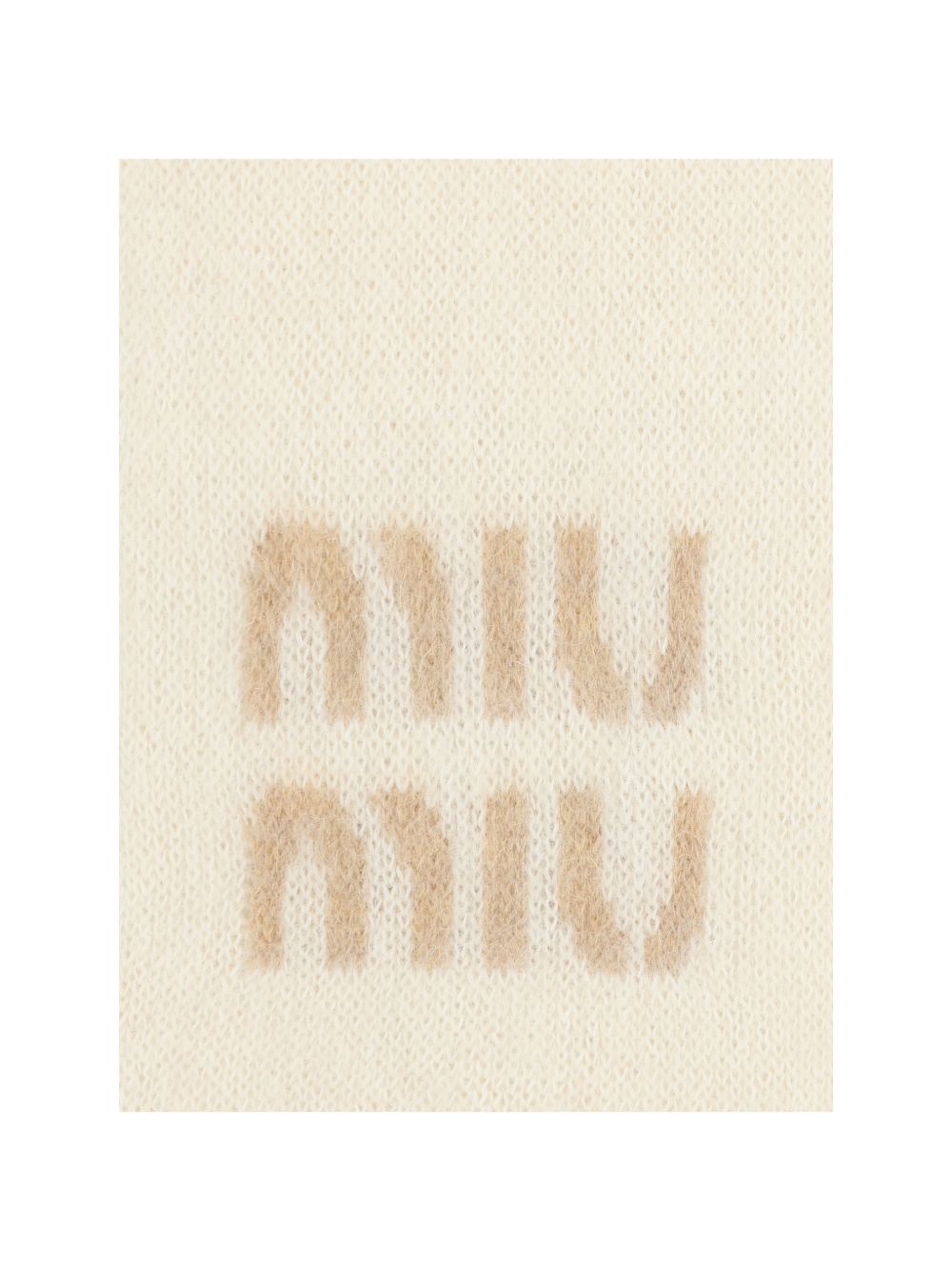 Logo fringed scarf 5FS062 2CQDF0009 MIU MIU 