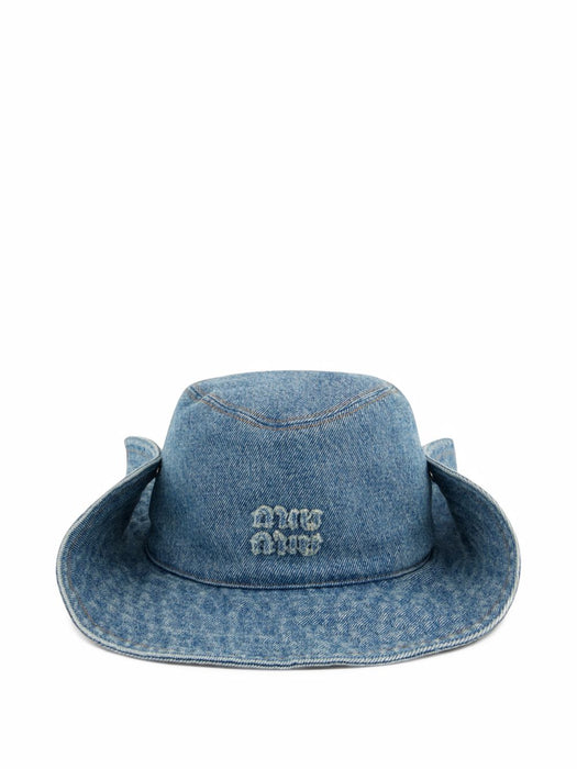 washed denim cowboy hat 5HC221 2G9UF0013 MIU MIU 