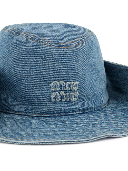washed denim cowboy hat 5HC221 2G9UF0013 MIU MIU 