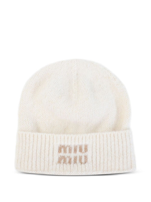 Mohair beanie 5HC378 2CQDF0009 MIU MIU 