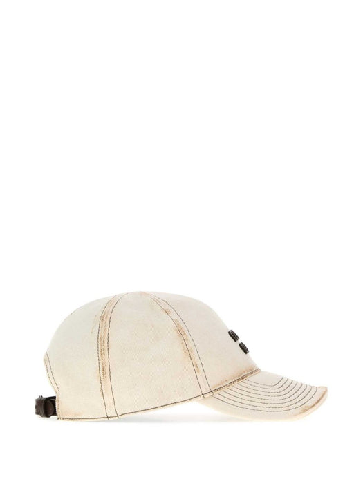Logo-patch distressed baseball cap 5HC37M 2G84F0009 MIU MIU 