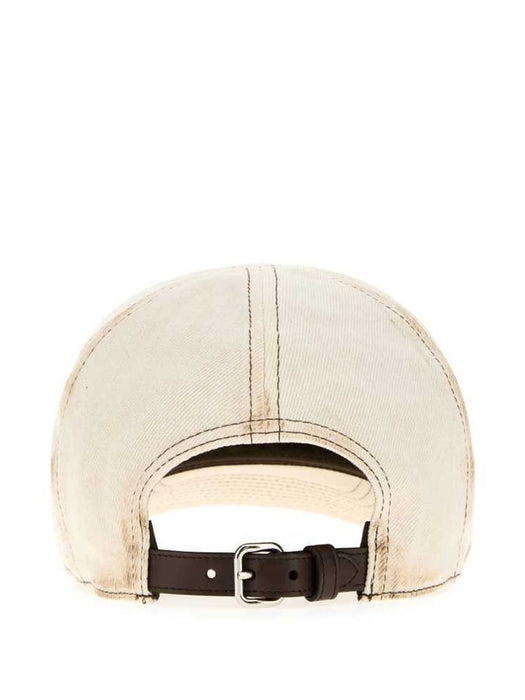 Logo-patch distressed baseball cap 5HC37M 2G84F0009 MIU MIU 