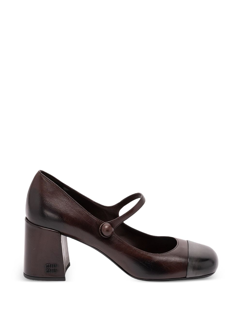 Leather Cap-Toe Mary Jane Pumps 5I781E F 065 3ZQIF0AL3 MIU MIU 