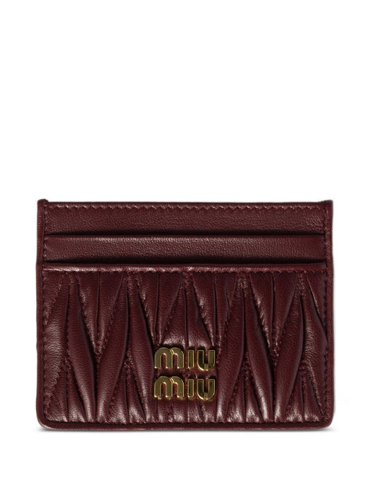 Matelassé nappa leather card holder 5MC076 AFPPF0007 MIU MIU 