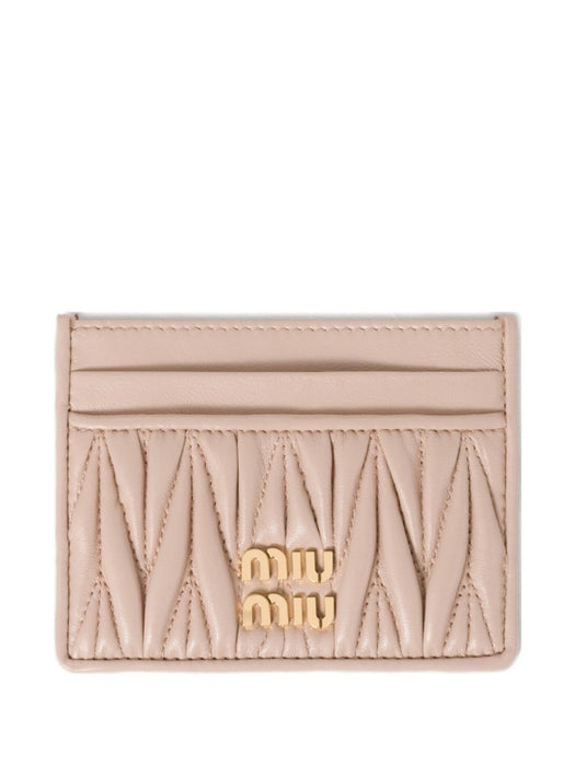 Matelassé nappa leather card holder 5MC076 AFPPF0236 MIU MIU 