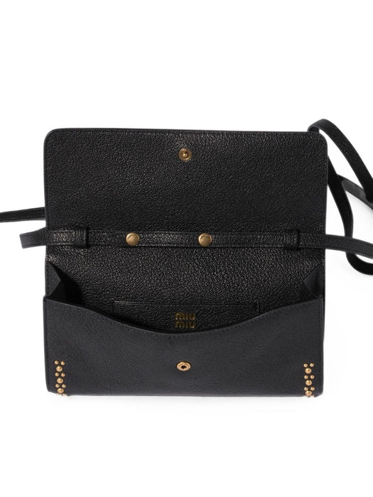 Leather wallet with shoulder strap 5MT025 2ZSQF0002 MIU MIU 