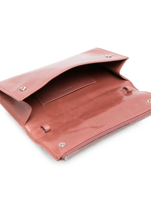 Logo-detail leather clutch bag 5MT048 2A44F0405 MIU MIU 