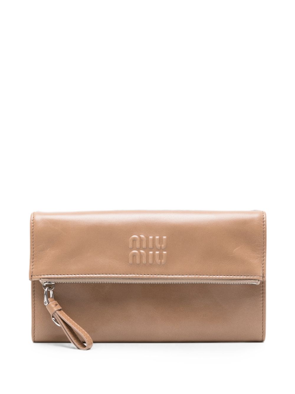 Logo-embossed leather cross body bag 5MT048 2A44F0770 MIU MIU 