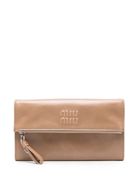 Logo-embossed leather cross body bag 5MT048 2A44F0770 MIU MIU 