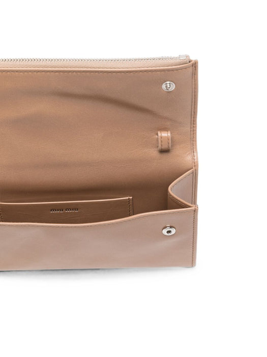 Logo-embossed leather cross body bag 5MT048 2A44F0770 MIU MIU 