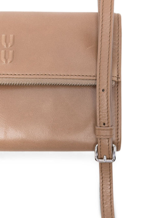 Logo-embossed leather cross body bag 5MT048 2A44F0770 MIU MIU 