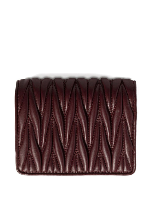 Small matelassé leather wallet 5MV204 AFPPF0007 MIU MIU 