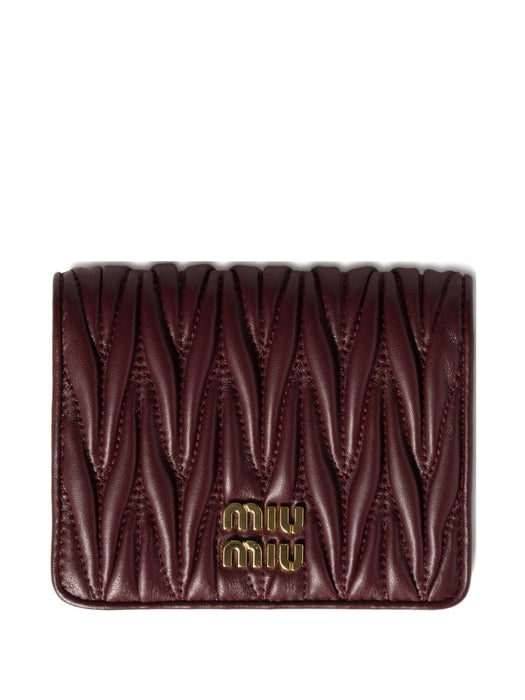 Small matelassé leather wallet 5MV204 AFPPF0007 MIU MIU 