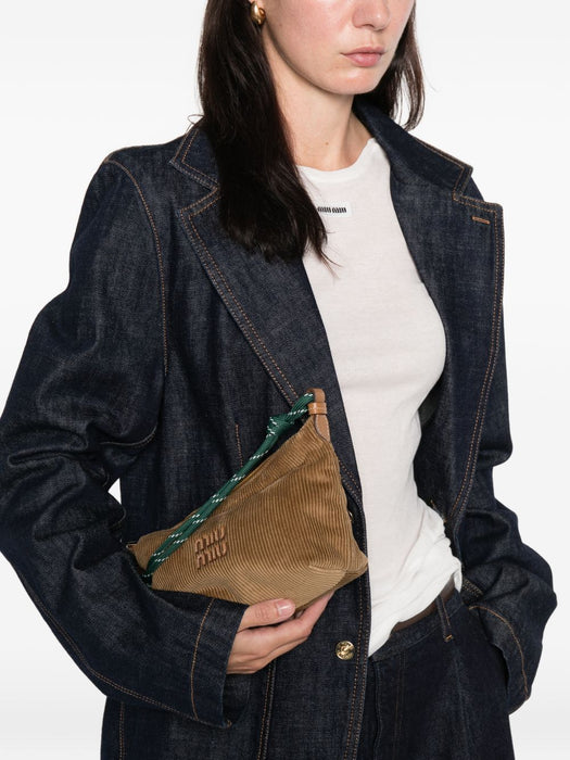 Corduroy logo shoulder bag 5NE841 2IG4F05AJ MIU MIU 