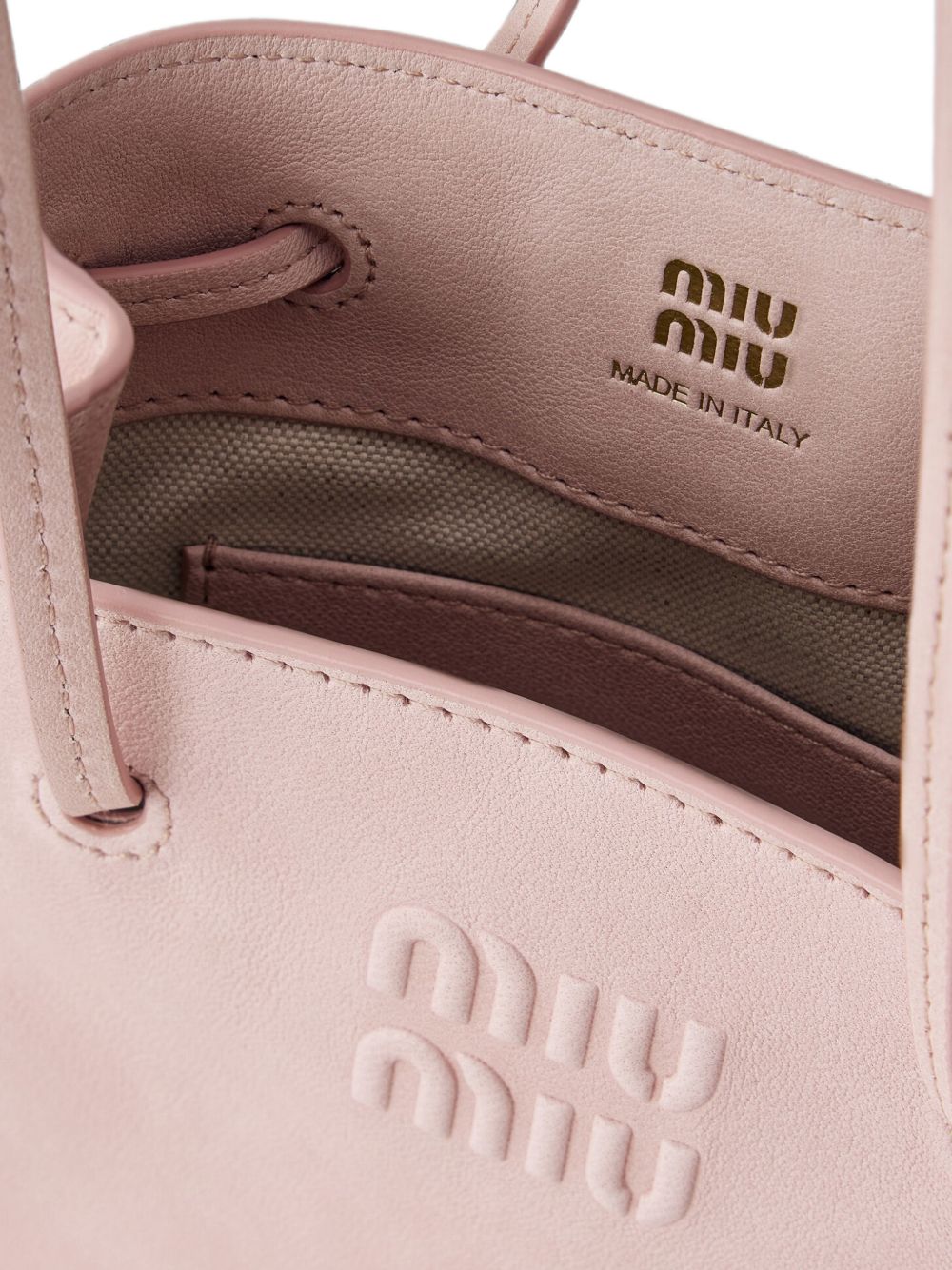 Logo-detail leather mini bag 5NF460 AEFXF0924 MIU MIU 
