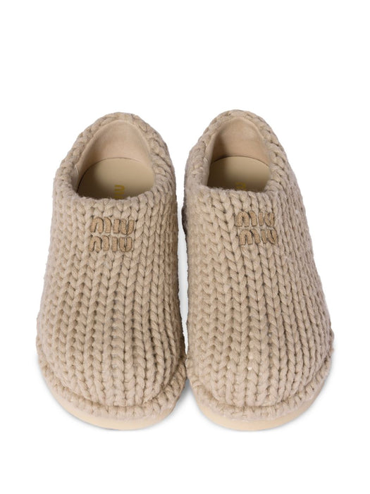 Knit mules 5R795E F 015 2B8OF0F24 MIU MIU 